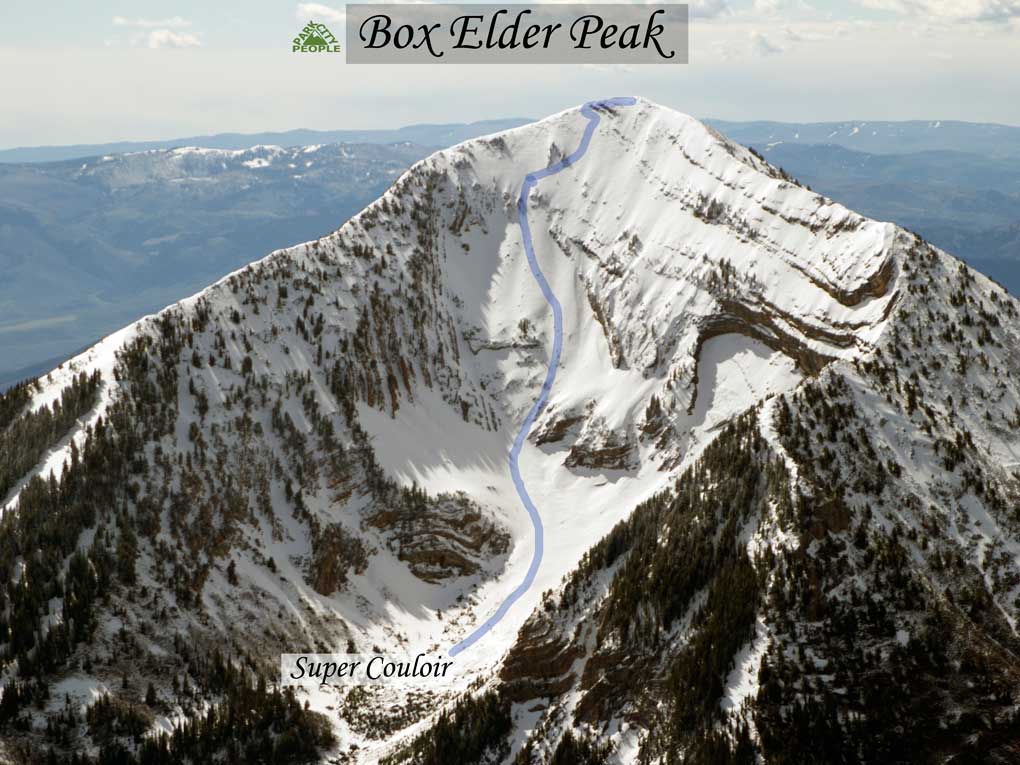 Backcountry Skiing Box Elder Peak Super Couloir