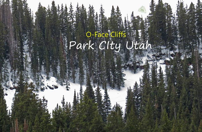 Backcountry skiing O Face cliffs Park City rigeline