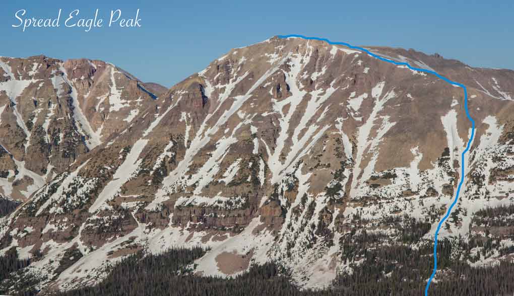 Spread Eagle Peak Backcountry access route