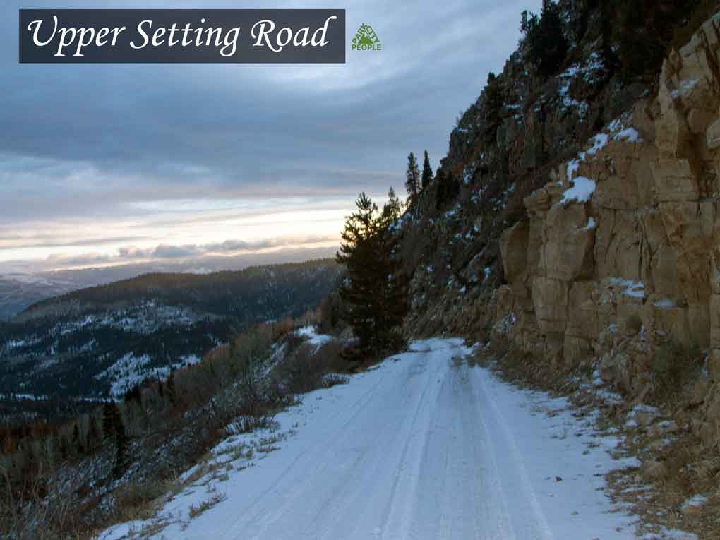 Upper setting road Uinta Mountains