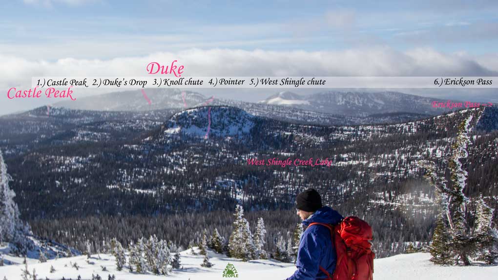 Backcountry skiing Uintas Castle Peak Area